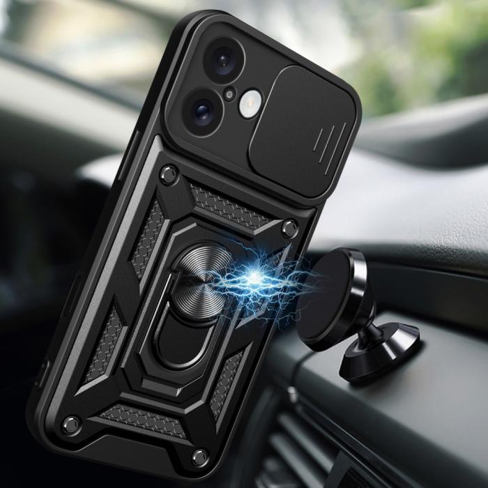 Bild 6, iPhone 16 Skal CamShield Ring Hybrid Svart