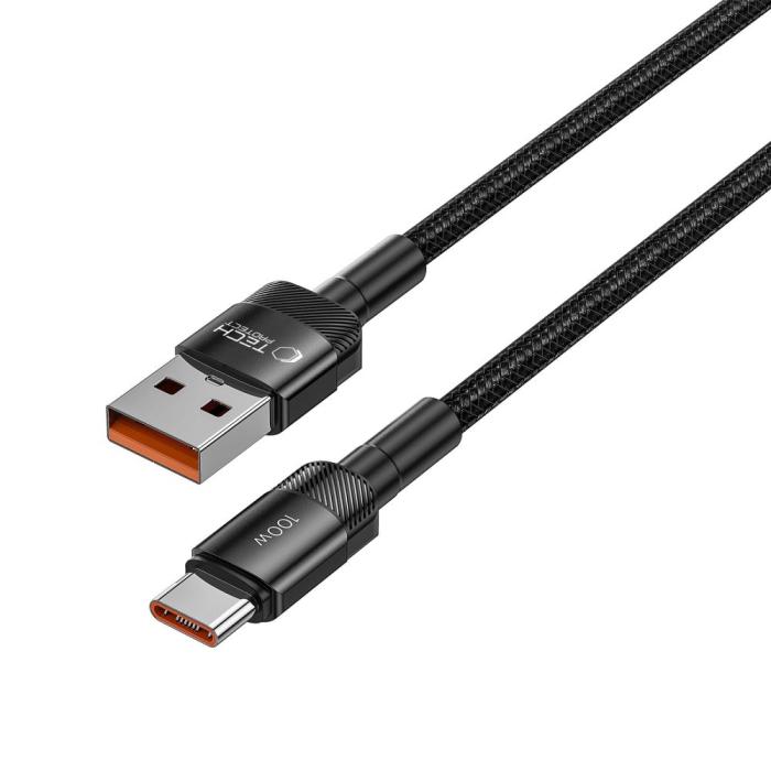 Bild 3, Tech-Protect 100W/5A 2m USB-C Kabel UltraBoost Evo Svart