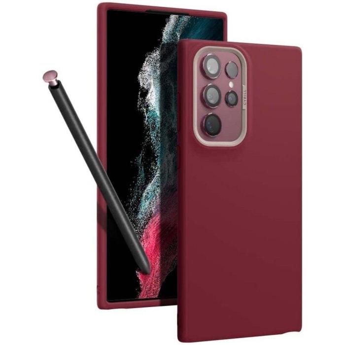 Bild 1, Spigen Cyrill Samsung Galaxy S22 Ultra Skal Color Brick Sangria Red