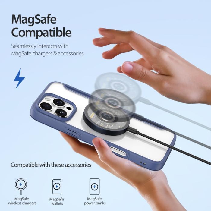 Bild 3, DUX DUCIS iPhone 16 Pro Fodral MagSafe Skin X Pro Blå