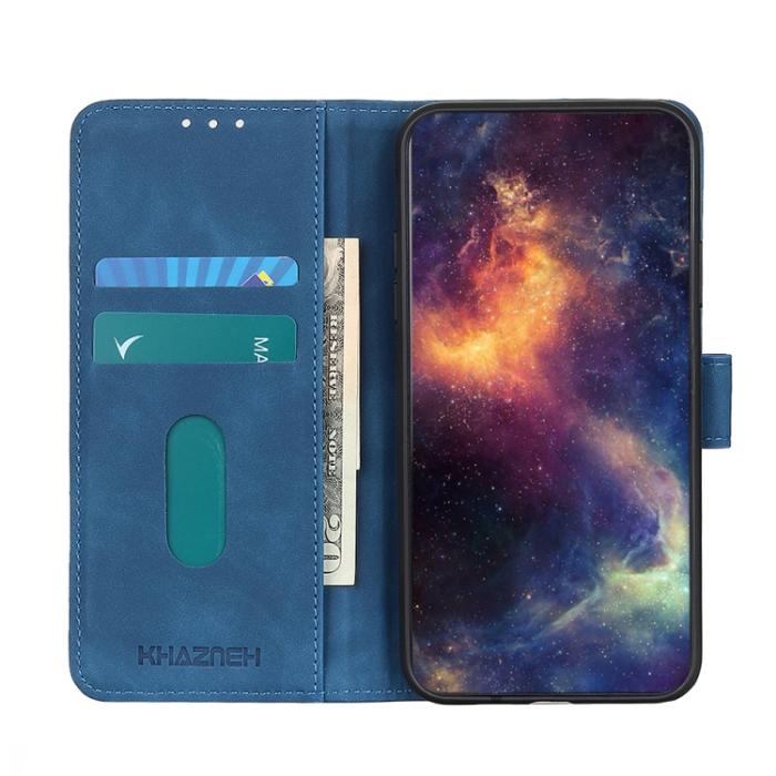 Bild 5, KHAZNEH Samsung Galaxy A13 4G Fodral Retro Läder Blå