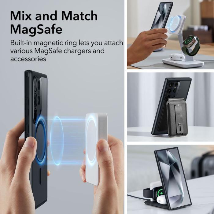 Bild 5, ESR Galaxy S24 Ultra Skal MagSafe CH HaloLock Frostad Svart