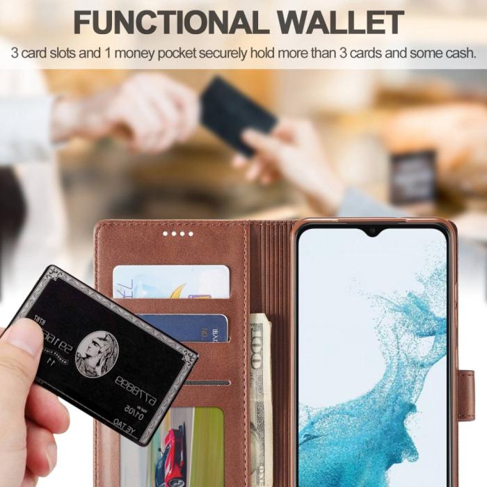 Bild 6, LC.IMEEKE Samsung Galaxy A23 5G Fodral Läder Brun