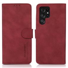 KHAZNEH Samsung Galaxy S23 Ultra Fodral Läder Röd