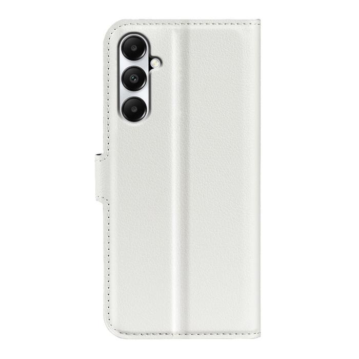 Bild 6, Samsung Galaxy A05s 4G Fodral Litchi Läder Vit