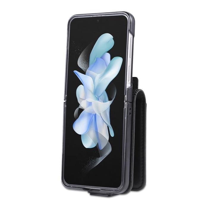 Bild 6, AZNS Galaxy Z Flip 5 Fodral Läder Svart