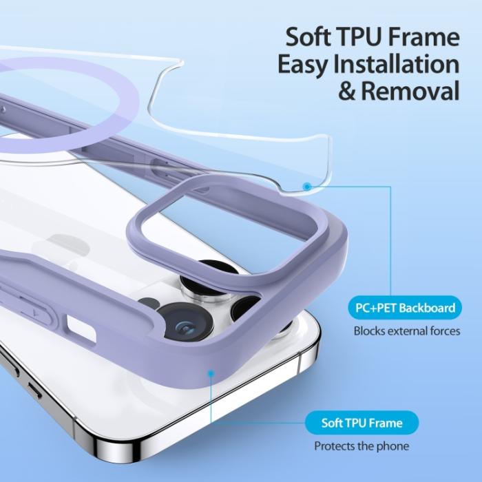 Bild 5, DUX DUCIS iPhone 15 Pro Fodral MagSafe Skin X Pro Lila