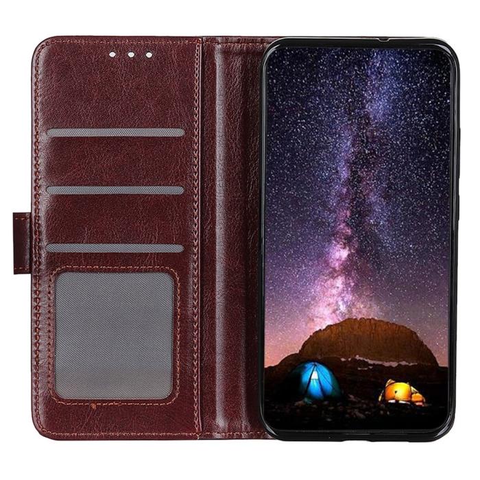 Bild 4, Xiaomi Redmi 10 5G Fodral Crazy Horse Brun