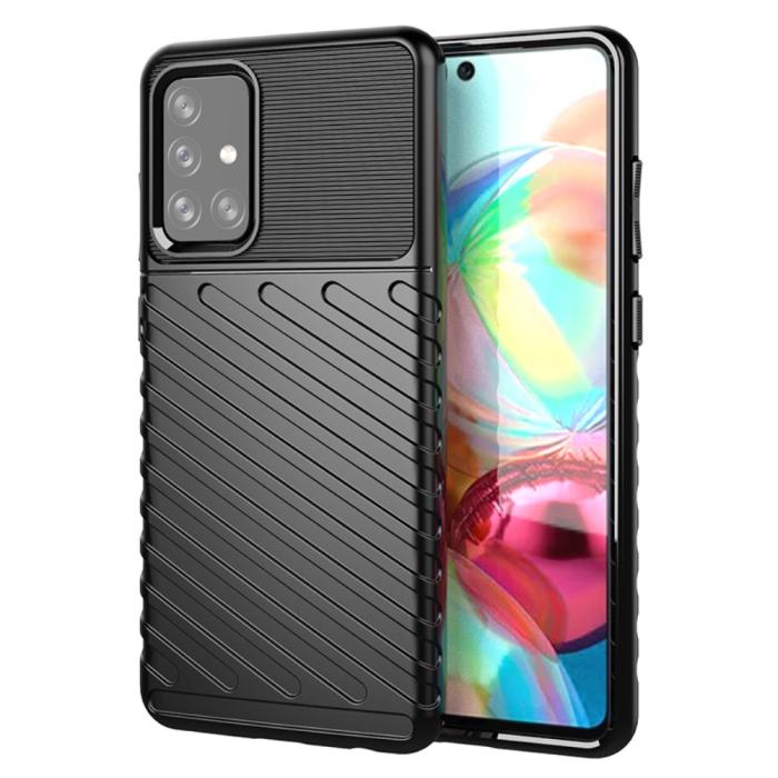 Bild 1, Samsung Galaxy A72 - Twill Textur Skal - Svart