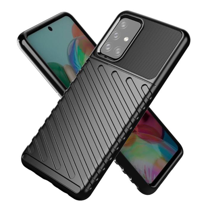 Bild 2, Samsung Galaxy A72 - Twill Textur Skal - Svart