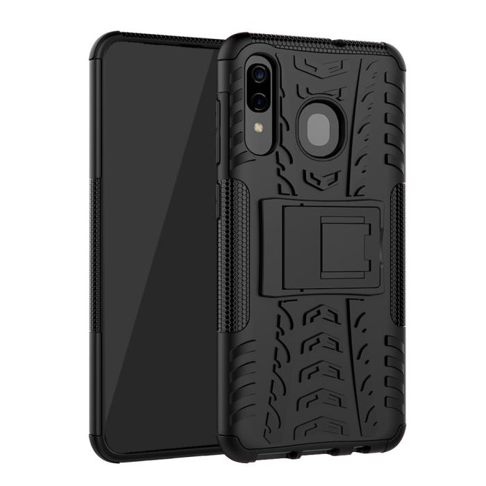 Bild 2, Samsung Galaxy A50 - Ultimata stöttåliga skalet med stöd - Svart