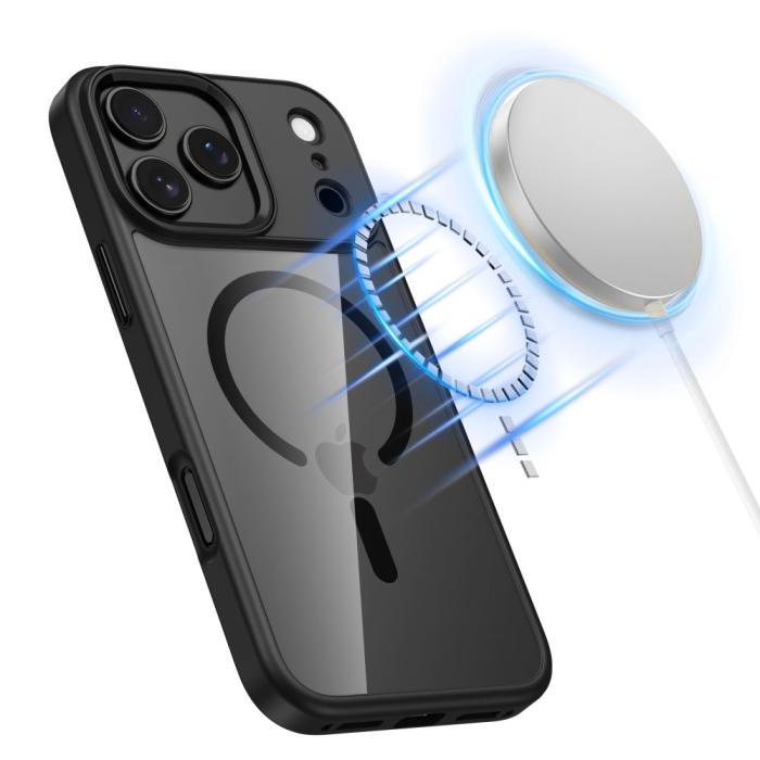 Bild 2, Tech-Protect iPhone 17 Pro Max Skal MagSafe MagMat Svart/Transparent