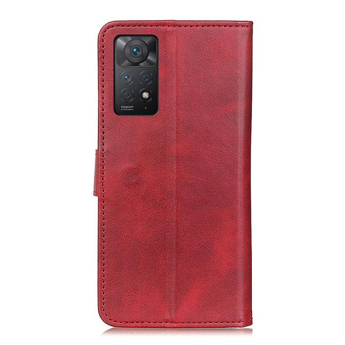 Bild 3, Xiaomi Redmi Note 11 Pro 5G Fodral Solid Läder Röd