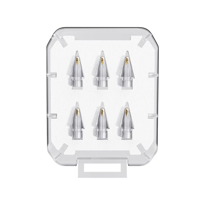 Bild 1, ESSAGER 6-PACK Ersättning Pennspets Apple Pen 1/2/Pro Transparent