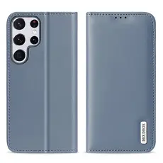 DUX DUCIS Samsung Galaxy S22 Ultra Fodral HIVO Äkta Läder Blå