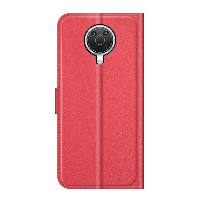 Bild 3, Nokia G10 / G20 Fodral Litchi Läder Röd
