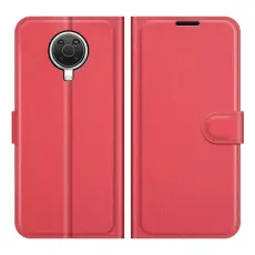 Nokia G10 / G20 Fodral Litchi Läder Röd