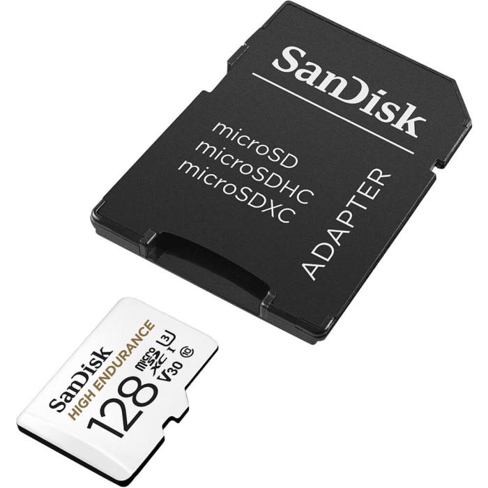 Bild 3, SanDisk MicroSDXC 128 GB High Endurance Minneskort Inkl. Adapter