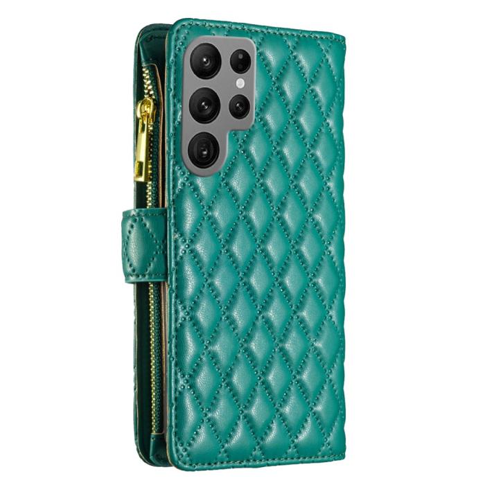 Bild 6, BINFEN Galaxy S25 Ultra Fodral Diamond Multifunktionell Grön