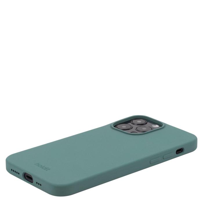 Bild 3, holdit iPhone 15 Pro Mobilskal Silikon Moss Green