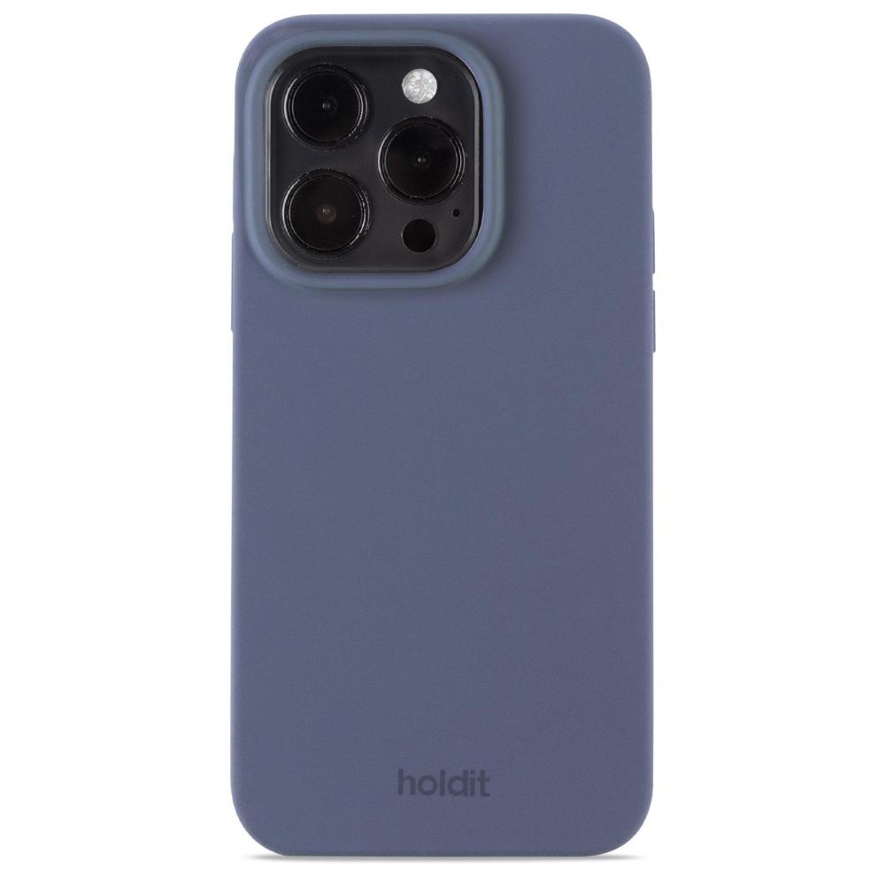 holdit iPhone 15 Pro Mobilskal Silikon Pacific Blue