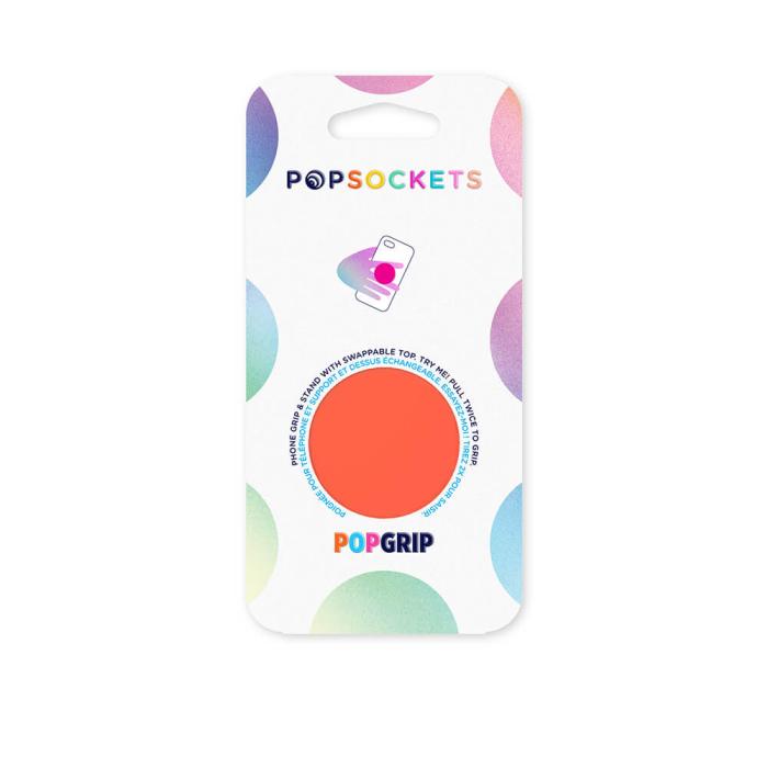 Bild 2, PopSockets Avtagbart Grip med Ställfunktion Neon Electric Orange
