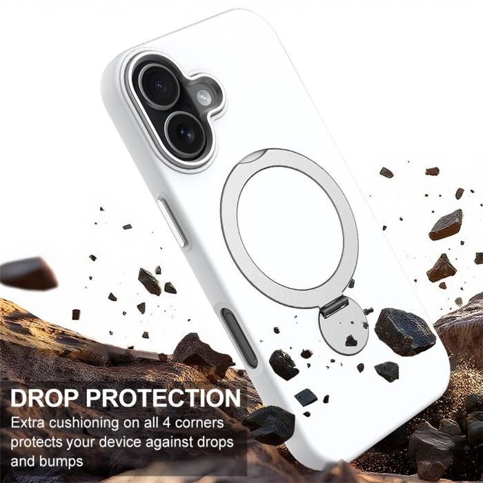 Bild 4, iPhone 16 Skal MagSafe Kickstand Hybrid Vit