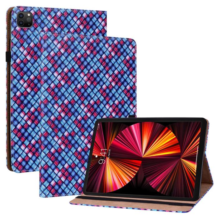 Bild 1, iPad Air 2020/2022 / Pro 11 2020/2021 Fodral Vävd Textur Blå/Rosa
