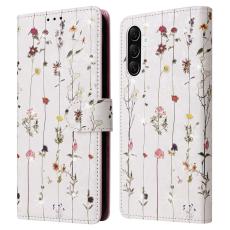 Samsung Galaxy A37 5G Fodral RFID L&auml;der Sm&aring; Blommor