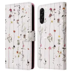 Samsung Galaxy A37 5G Fodral RFID L&auml;der Sm&aring; Blommor