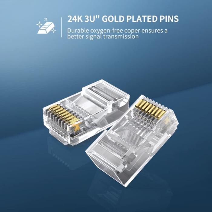 Bild 2, UGREEN 50-PACK Cat6/Cat6e UTP RJ45 Kontaktdon
