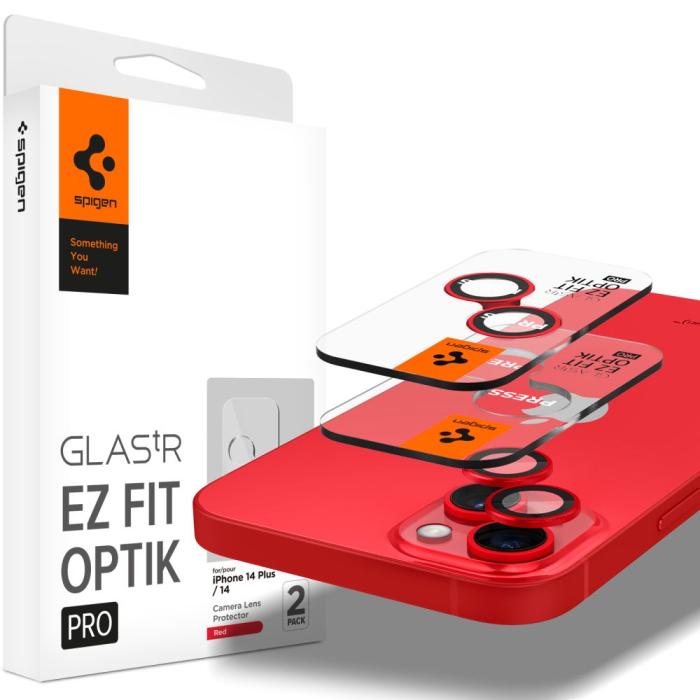 Bild 1, Spigen iPhone 15/15 Plus/14/14 Plus 2-PACK Optik.tR 