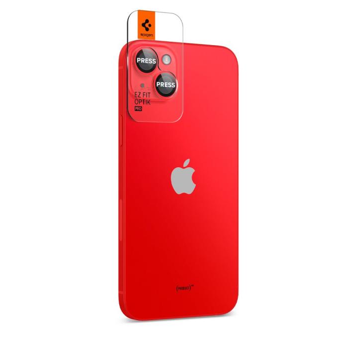 Bild 2, Spigen iPhone 15/15 Plus/14/14 Plus 2-PACK Optik.tR 