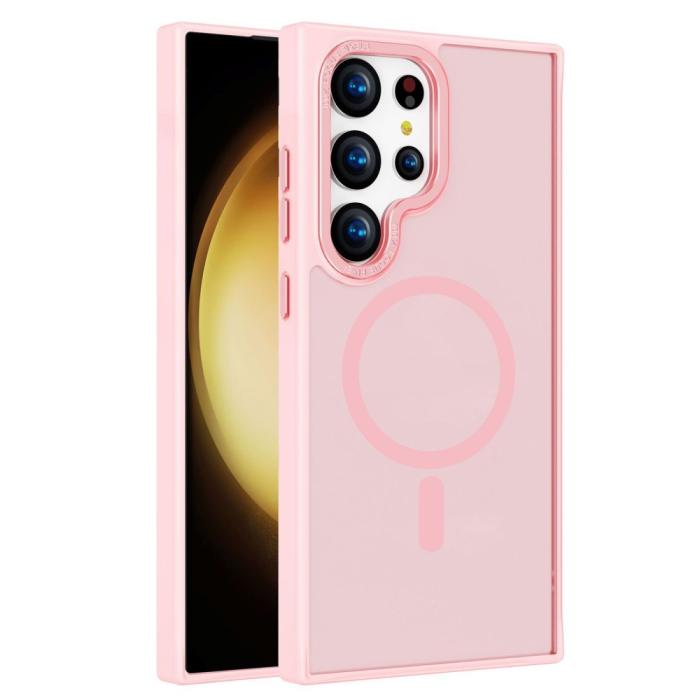 Bild 1, Galaxy S24 Ultra Skal MagSafe Skin Touch Rosa