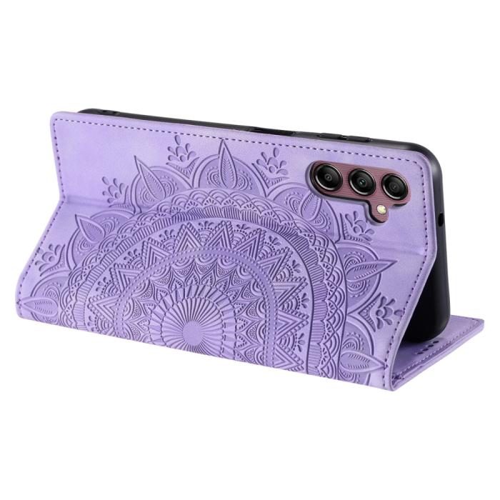 Bild 4, Samsung Galaxy A55 5G Fodral Mandala Flip Läder Lila