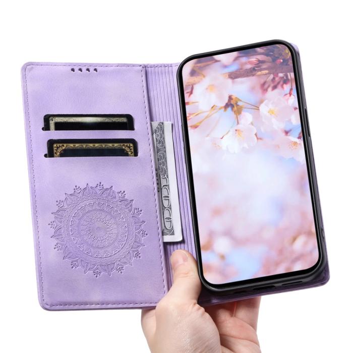 Bild 5, Samsung Galaxy A55 5G Fodral Mandala Flip Läder Lila