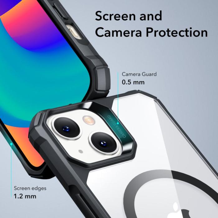 Bild 6, ESR iPhone 15 Plus / 14 Plus Skal Air Armor HaloLock MagSafe Transparent/Svart