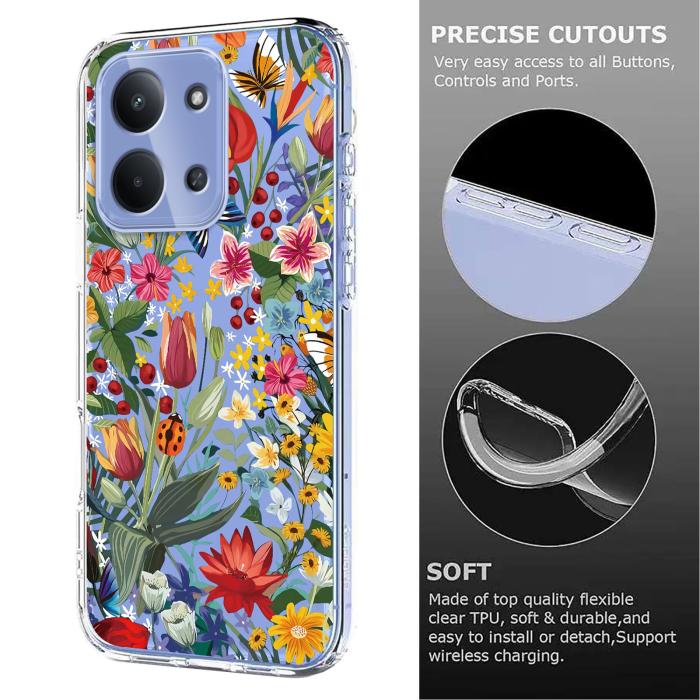 Bild 6, Xiaomi Redmi 15C Skal Med Tryck Blommor