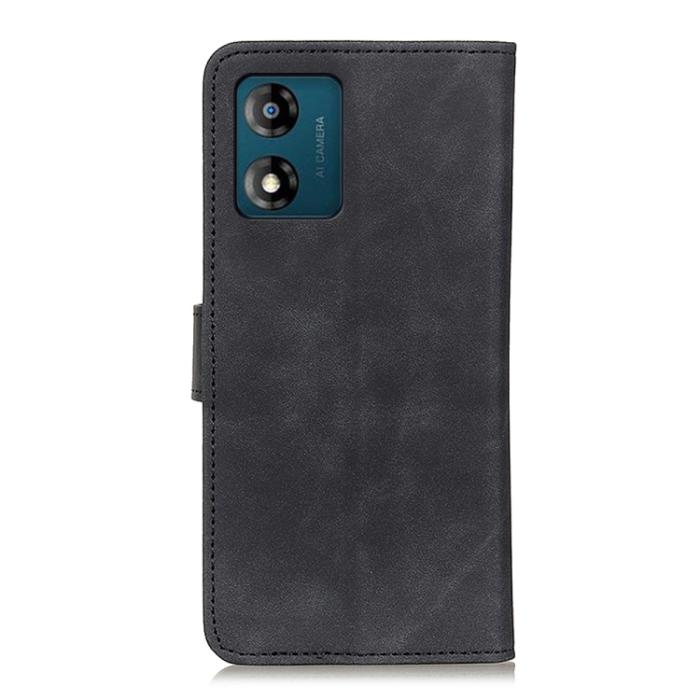 Bild 3, KHAZENH Motorola Moto E13 Fodral Retro Läder Svart