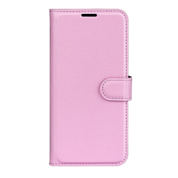 Bild 5, Samsung Galaxy A05s 4G Fodral Litchi Läder Ljus Rosa