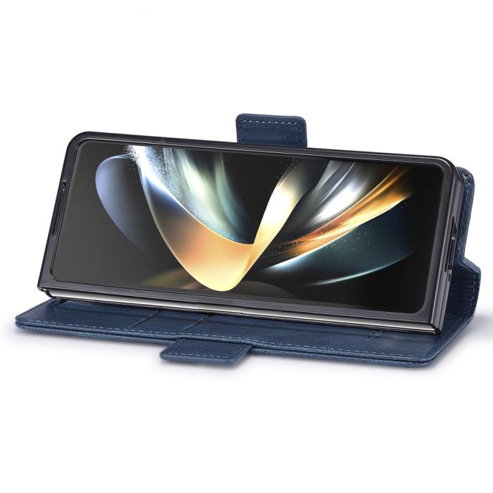 Bild 3, LC.IMEEKE Galaxy Z Fold 5 Fodral RFID Läder Blå