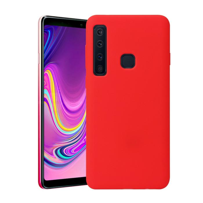 Bild 1, Samsung Galaxy A9 (2018) - HOWMAK Rubberized Skal - Röd
