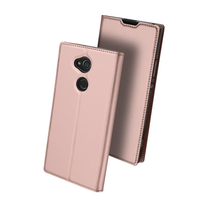 Bild 2, Sony Xperia XA2 Ultra - DUX DUCIS Plånboksfodral - Roséguld