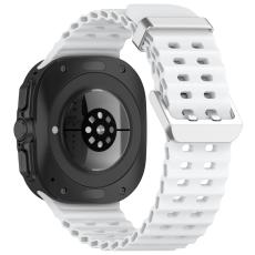 Galaxy Watch Ultra (2025) 47 mm Armband Wave Design Vit
