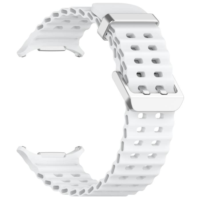 Bild 2, Galaxy Watch Ultra (2025) 47 mm Armband Wave Design Vit
