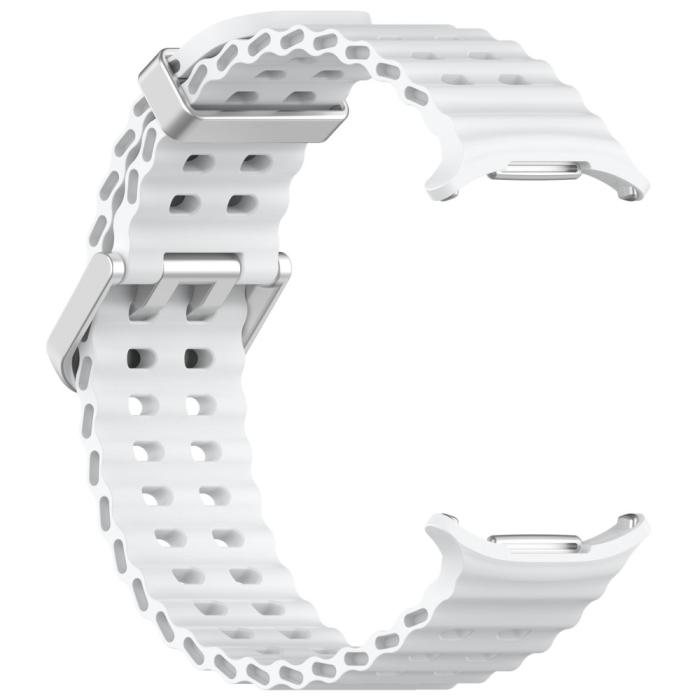 Bild 3, Galaxy Watch Ultra (2025) 47 mm Armband Wave Design Vit
