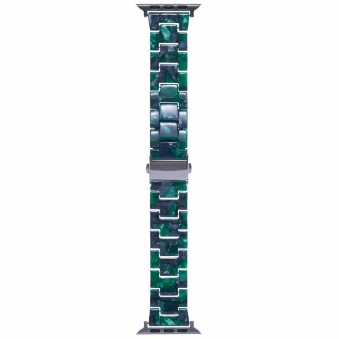 Bild 3, LEMONDA Apple Watch 42/44/45/46/49 mm Armband Resin Grön