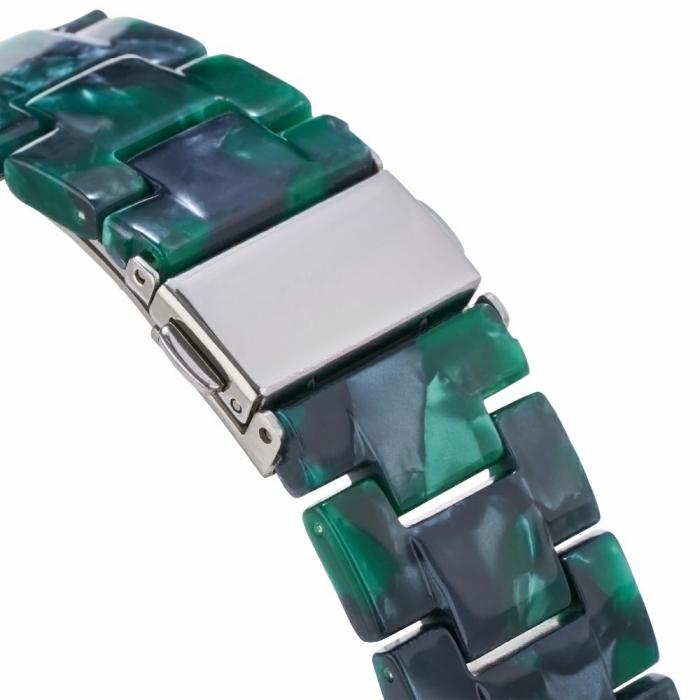 Bild 4, LEMONDA Apple Watch 42/44/45/46/49 mm Armband Resin Grön