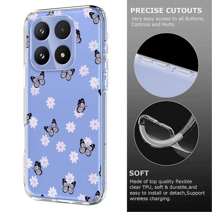 Bild 5, Xiaomi 17 Skal TPU Fjärilar/Blommor