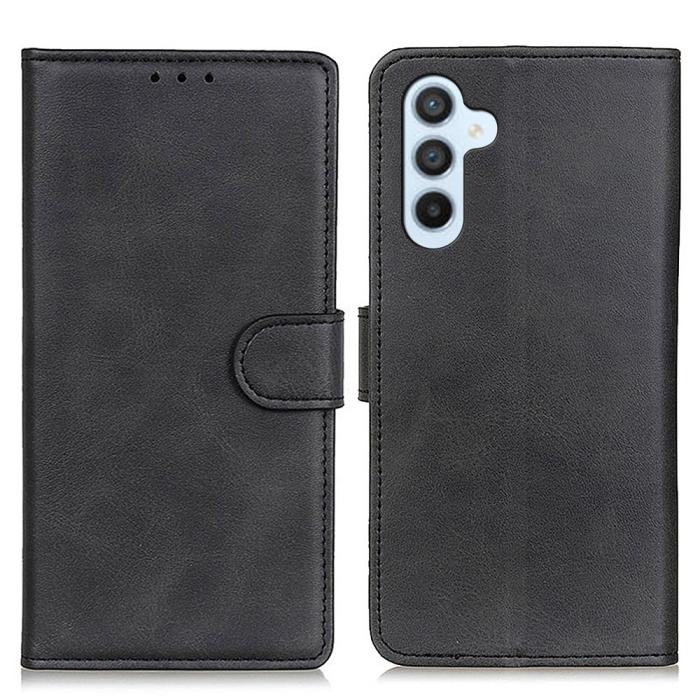 Bild 1, Samsung Galaxy A34 5G Fodral Solid Läder Svart